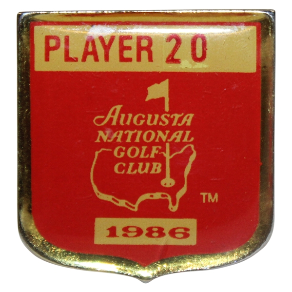 Charles Coodys 1986 Masters Tournament Contestant Badge #20