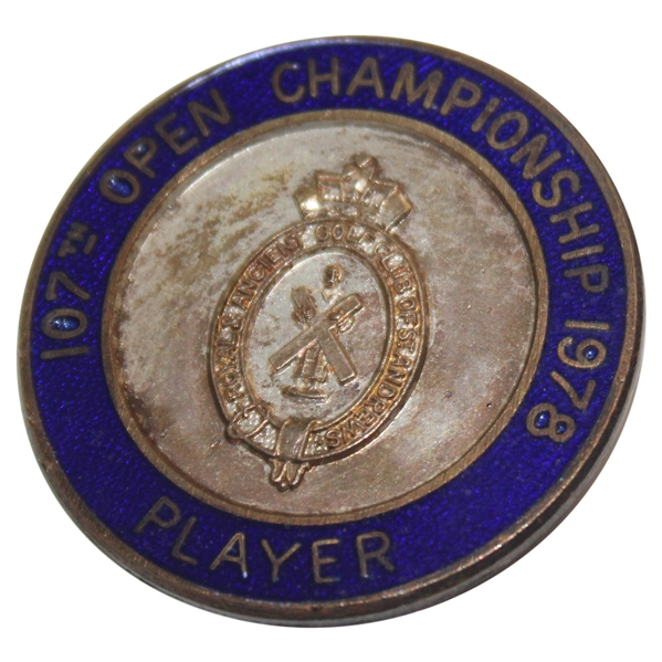 1978 Open Championship at St. Andrews Player Badge - Jack Nicklaus Win