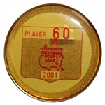 2001 Masters Tournament Player Contestant Badge #60 - Tiger Slam Completion!