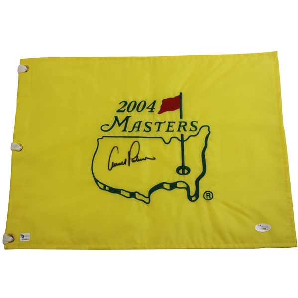Arnold Palmer Signed 2004 Masters Embroidered Flag JSA Sticker #Y79345