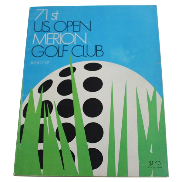 1971 US Open at Merion Golf Club Program - Lee Trevino Win