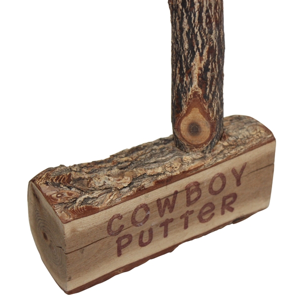 Vintage Wood Cowboy Putter w/Hillbilly Putter Balls & Tees