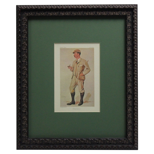 1890 Mr. Horace Hutchinson Vanity Fair July Print Signed By Author - Framed