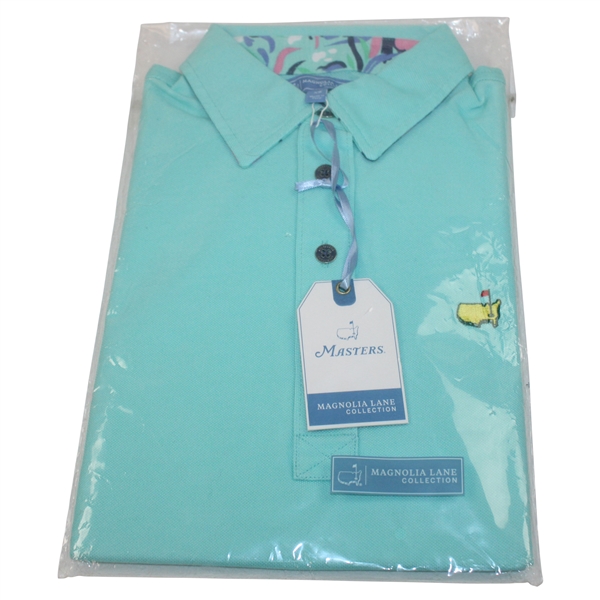 Masters Tournament Magnolia Lane Collection Ladies Aruba Blue Golf Shirt - Size XS - New