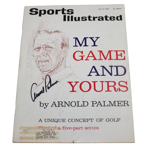 Arnold Palmer Signed 1963 Sports Illustrated Magazine - July 15th JSA ALOA