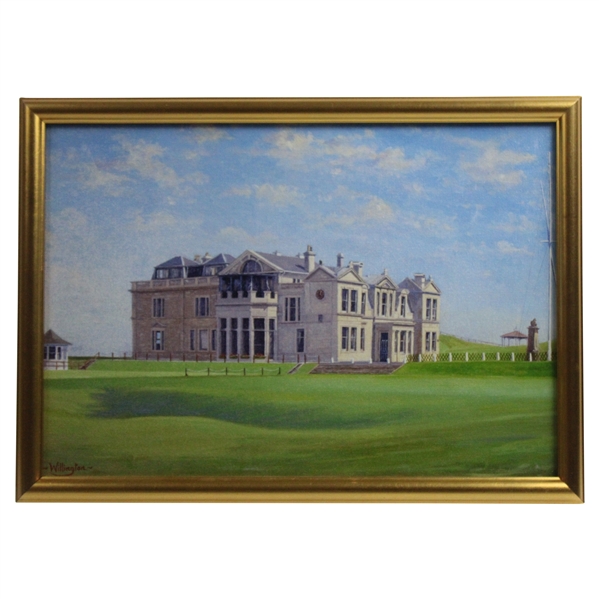 The R&A Clubhouse, St. Andrews, Scotland Giclee’ Print On Canvas by Bernard Willington