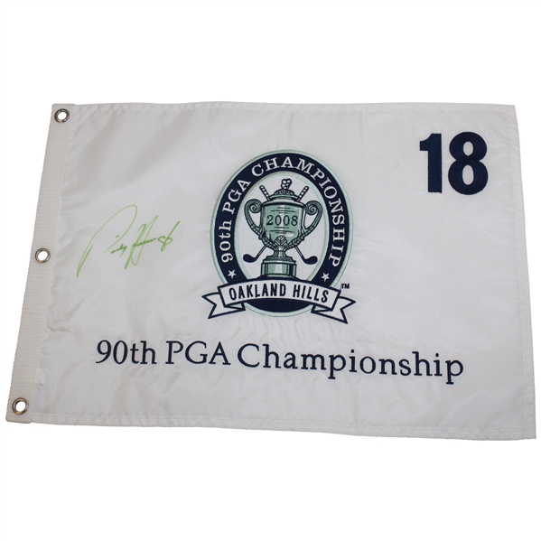 Padraig Harrington Signed 2008 PGA at Oakland Hills Embroidered Flag JSA ALOA
