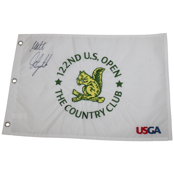 Matthew Fitzpatrick Signed 2022 US Open at The Country Club Embroidered Flag JSA ALOA