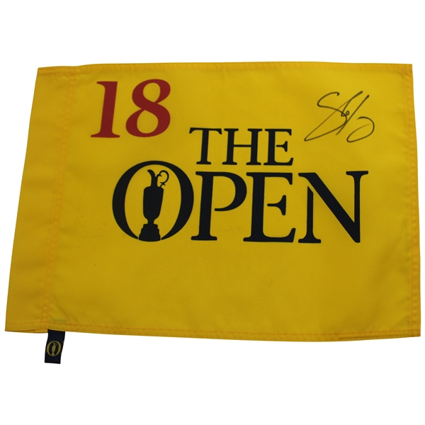 Shane Lowry Signed Undated Open Championship Flag JSA ALOA