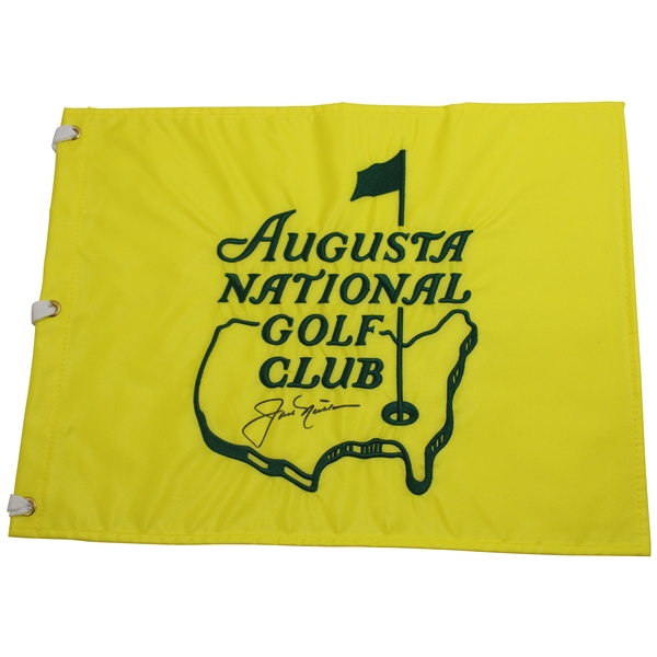 Jack Nicklaus Signed Augusta National Members Embroidered Flag JSA ALOA