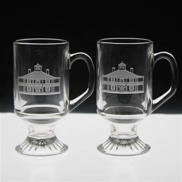 Pair of Augusta National GC Clubhouse Logo Coffee Glasses