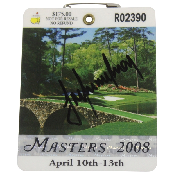 Trevor Immelman Signed 2008 Masters SERIES Badge #R02390 JSA ALOA