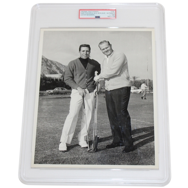 c.1963 Jack Nicklaus & Gary Player Type 1 Lester Nehamkin Photo PSA AUTHENTIC