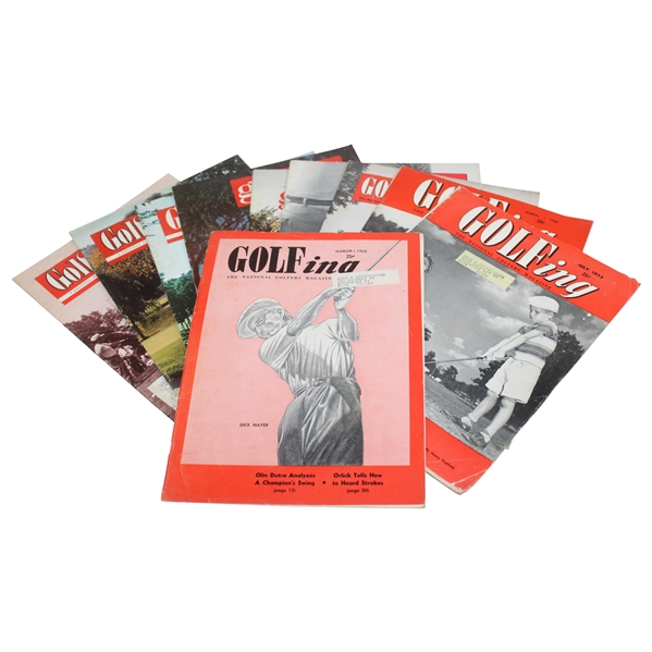 10 Golfing Magazines 1953-65