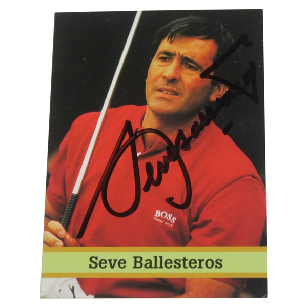 1993 Seve Ballesteros Signed Fax Pax Golf Card #2 JSA ALOA 