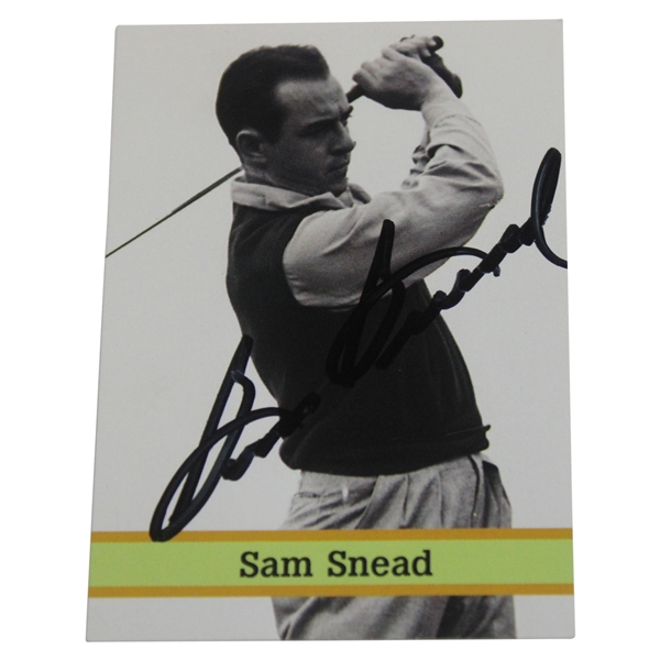 1993 Sam Snead Signed Fax Pax Golf Card JSA ALOA