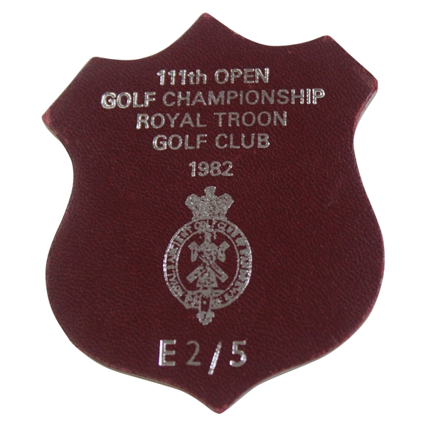 1982 Open Championship at Royal Troon E 2/5 Transferable Badge - Tom Watson Winner