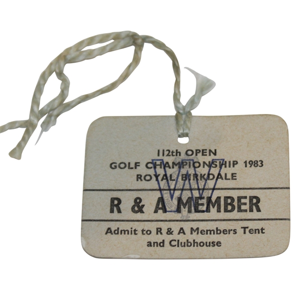 1983 Open Championship at Royal Birkdale R & A Member Badge #30 - Tom Watson Winner
