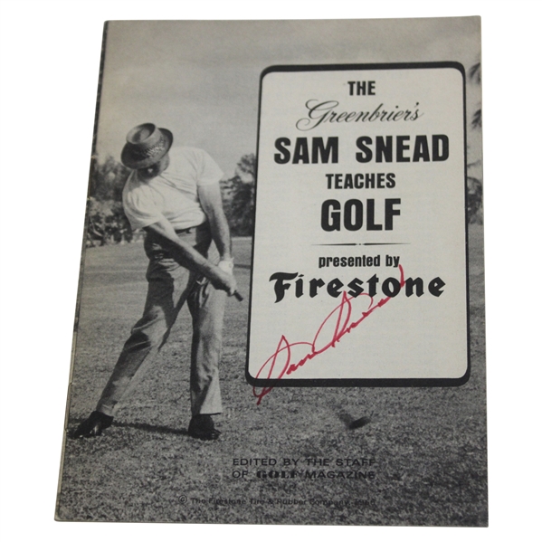 Sam Snead Signed The Greenbriers Sam Snead Teaches Golf