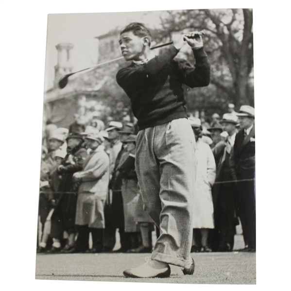 Torchy Toda 1936 Masters Tournament Tee Shot Press Photo