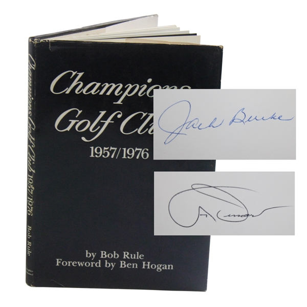 Jimmy Demaret & Jack Burke Signed Champions Golf Club 1957-1976 Book JSA ALOA