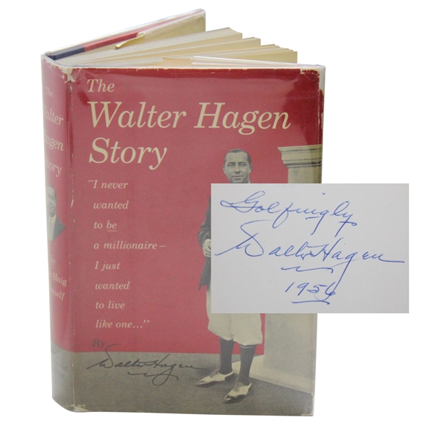 Walter Hagen Signed 1956 The Walter Hagen Story First Edition Book JSA ALOA