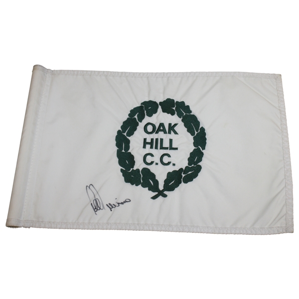 Lee Trevino Signed Oak Hill CC Embroidered Course Flag JSA ALOA