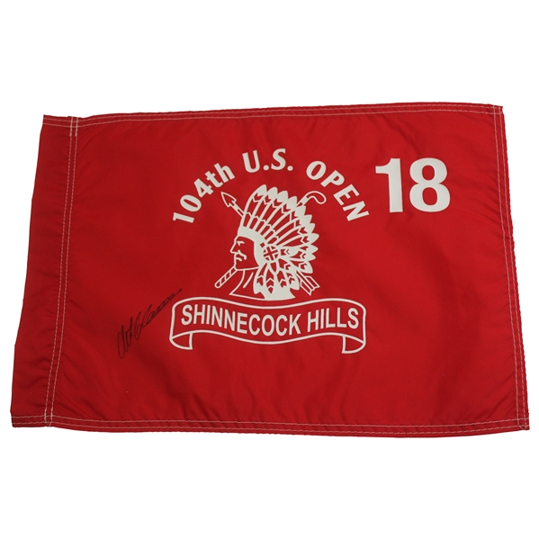 Retief Goosen Signed 2004 US Open at Shinnecock Hills Red Flag JSA ALOA 