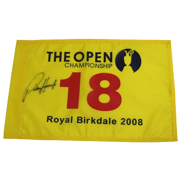 Padraig Harrington Signed 2008 The Open at Royal Birkdale Flag JSA ALOA