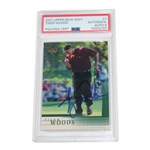 Tiger Woods Signed 2001 Upper Deck Golf Card #1 PSA/DNA #93202123 Auto Grade 9