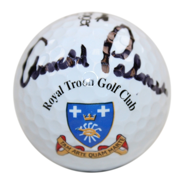Arnold Palmer Signed Royal Troon Golf Club Logo Golf Ball JSA ALOA