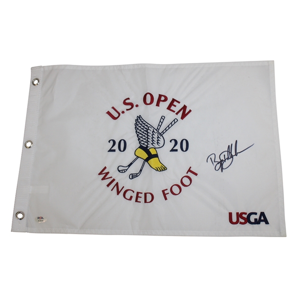 Bryson DeChambeau Signed 2020 US Open at Winged Foot Embroidered Flag PSA/DNA #AL68158