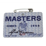 Jack Nicklaus Signed 1966 Masters SERIES Badge #5454 JSA ALOA