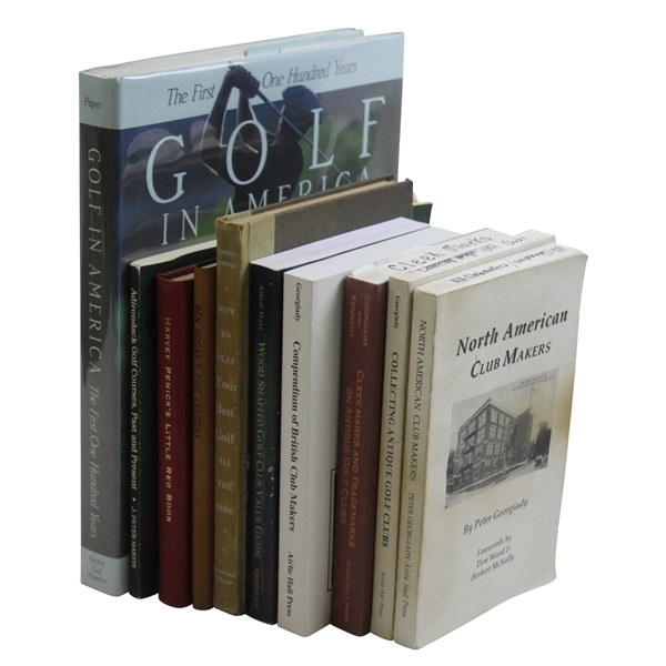 Ten (10) Various Golf Books - Harvey Penick, Montclair, Tommy Armour, Georgiady & more