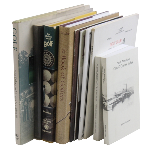 Ten (10) Various Golf Books - BGI Company, MET Golfer Magazine, Patents & more
