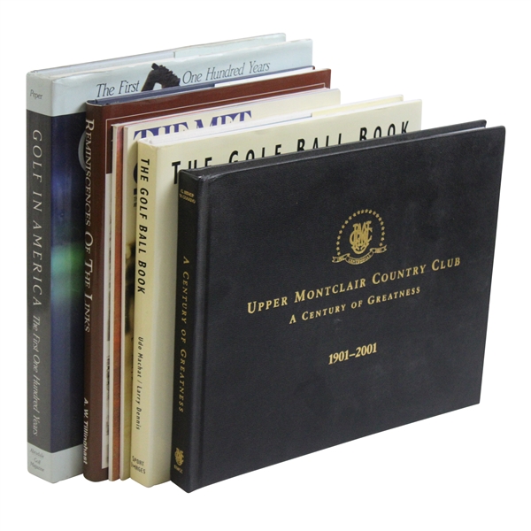 Four (4) Various Golf Books - Golf in America, Montclair CC, Golf Ball Book & more
