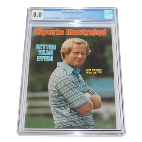 Jack Nicklaus 1978 Sports Illustrated Better Than Ever Newsstand Magazine CGC 8.0