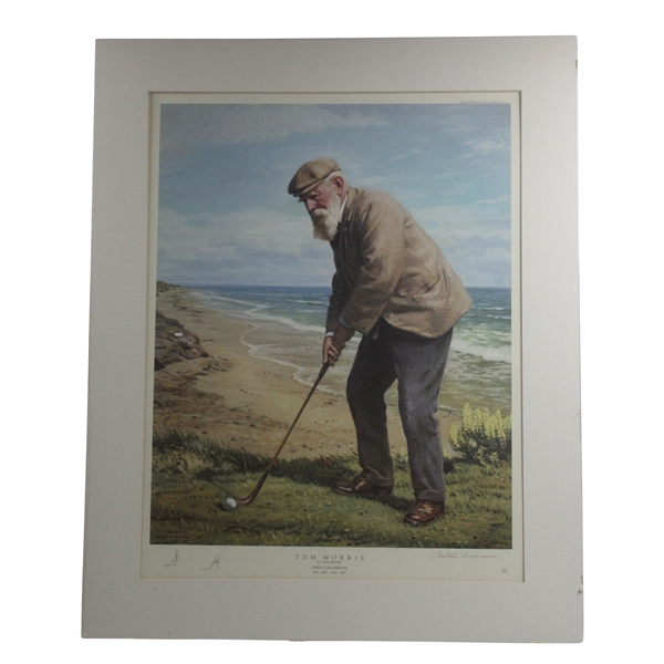 Old Tom Morris St. Andrews Open Champion Ltd Ed #22/350 Matted Print Signed by Arthur Weaver