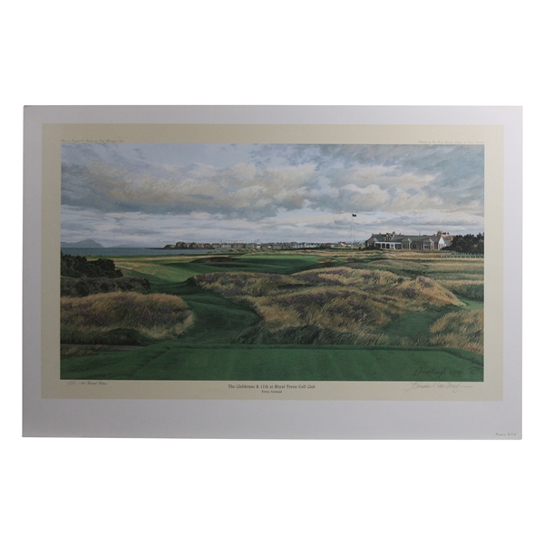 The Clubhouse & 17th at Royal Troon Ltd Ed #252/850 Print Signed by Artist Linda Hartough