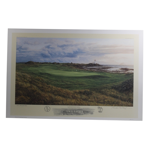 1994 The Open Ailsa Course Turnberry GC Ltd Ed #642/850 Print Signed by Artist Linda Hartough