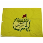 Big 3 Palmer, Nicklaus & Player Signed 1997 Masters Embroidered Flag - Rare JSA ALOA