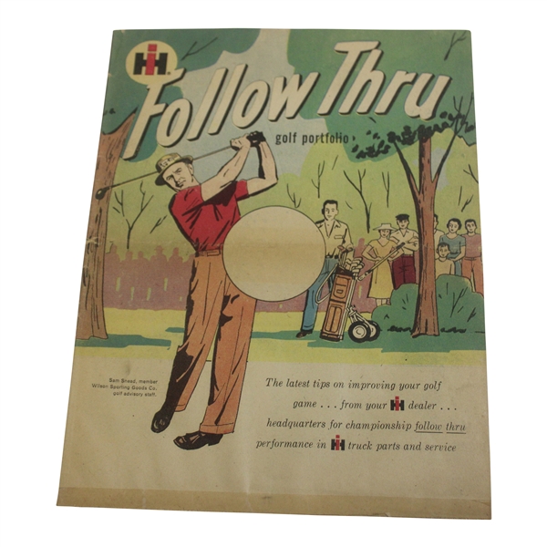 c.1960 Follow Thru Golf Portfolio with Sam Snead on Cover 