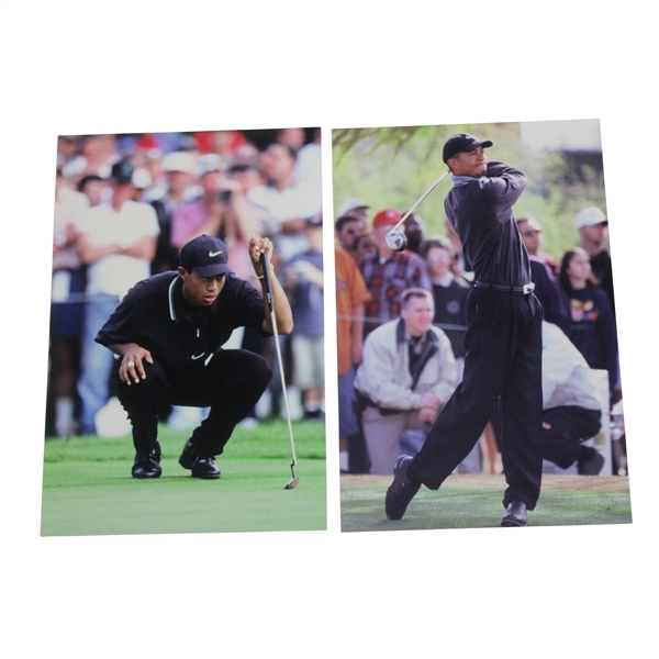Two (2) Original Tiger Woods FujuFilm Time Period Developed Snapshot Photos
