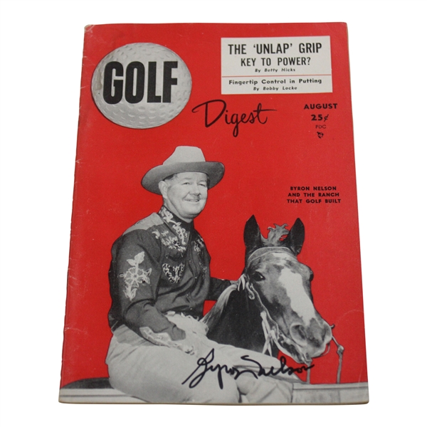 Byron Nelson Signed 1955 Golf Digest Magazine JSA ALOA