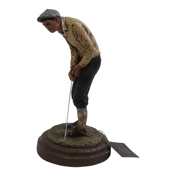 1987 Micheal Garman Golfer in Knickers Putting Sculpture