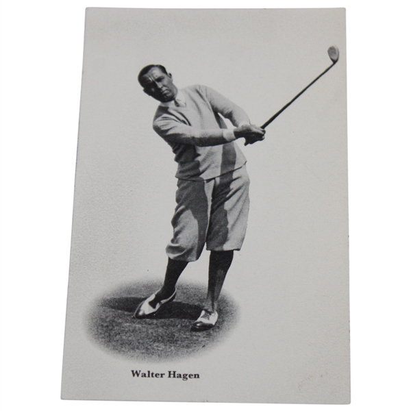 Vintage Walter Hagen Post Swing Postcard