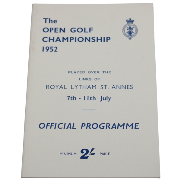 1952 The Open Championship at Royal Lytham St. Annes Program - Bobby Locke Winner