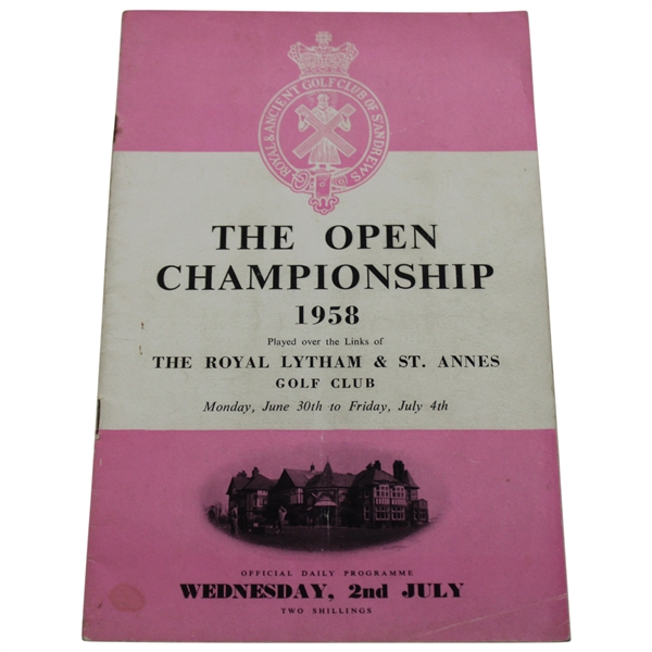 1958 The Open Championship at Royal Lytham & St. Annes Program - Peter Thomson Winner