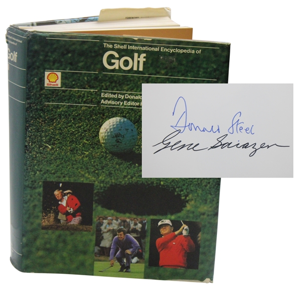 Gene Sarazens Shell Intl. Encyclopedia of Golf Book Signed by Donald Steel & Gene JSA ALOA