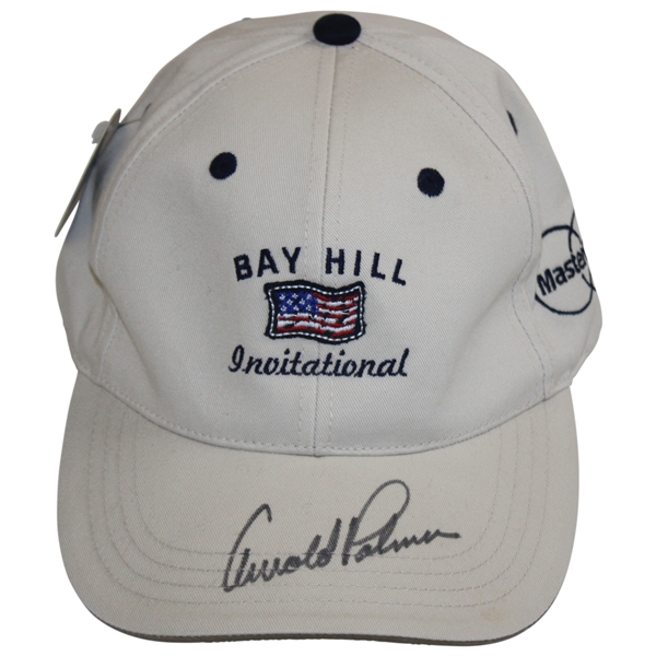 Arnold Palmer Signed Bay Hill Invitational American Flag Hat JSA ALOA